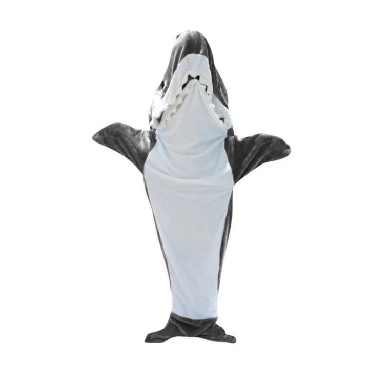 New Shark Sleeping Bag Super Soft Flannel Shark Hoodie Killer Whale Loose One-piece Adult Camping Sleeping Bag